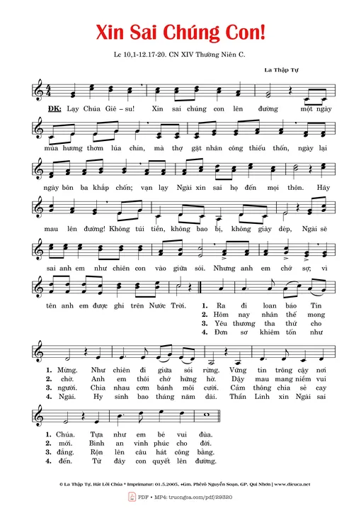 Xin Sai Chúng Con (Cn14Tnc)
