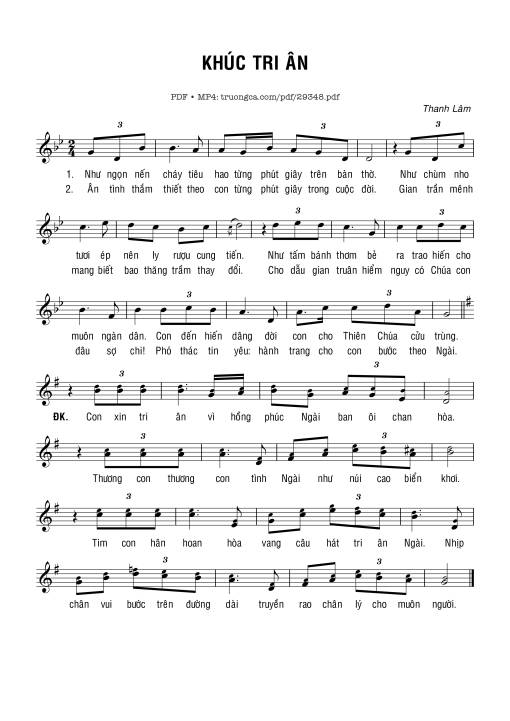 Khúc Tri Ân - Thanh Lâm (Song Mộc)