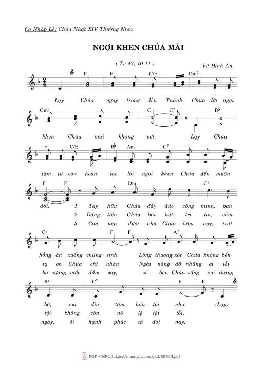 Thánh Vịnh 47, Ngợi Khen Chúa Mãi