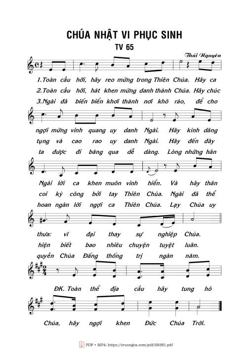 Thánh Vịnh 65, Chúa Nhật 14C Thường Niên