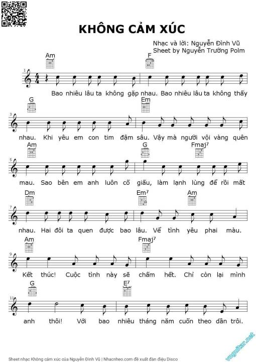 Không cảm xúc - Nguyễn Đình Vũ
