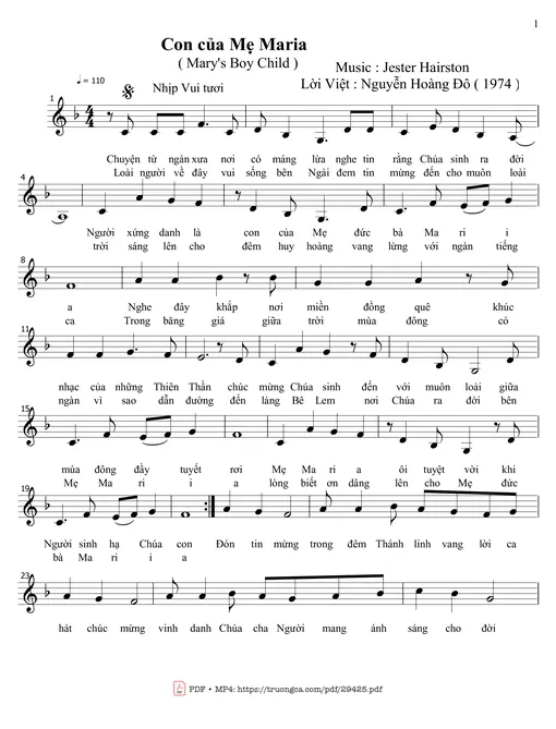 Con của Mẹ Maria (Mary's Boy Child)