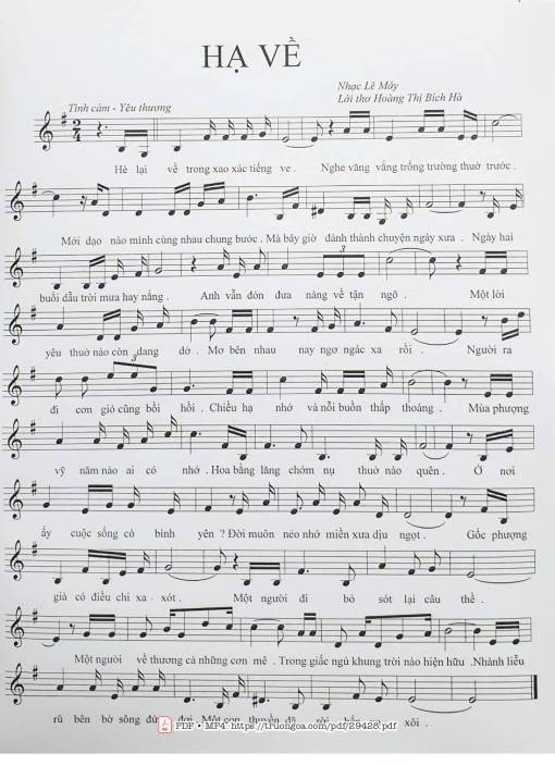 Hạ về - Lê Máy