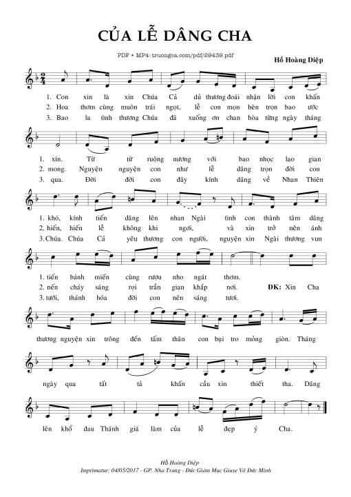 Của Lễ Dâng Cha