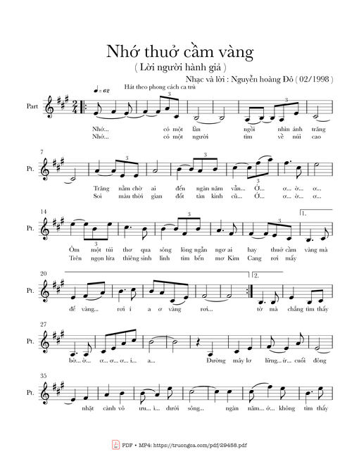 Nhớ thuở cầm vàng (Lời người hành giả)