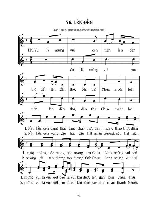 Sheet nhạc PDF bài Lên Đền - Mi Trầm