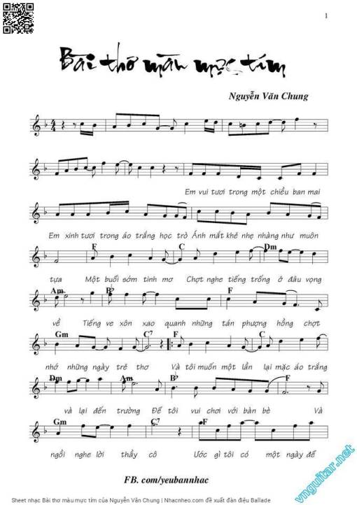 Bài thơ màu mực tím