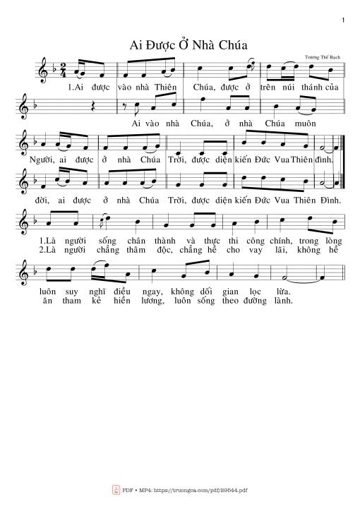 Ai Được Ở Nhà Chúa