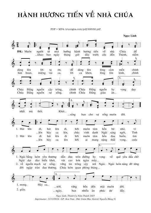 Hành Hương Tiến Về Nhà Chúa