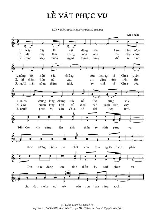Lễ Vật Phục Vụ