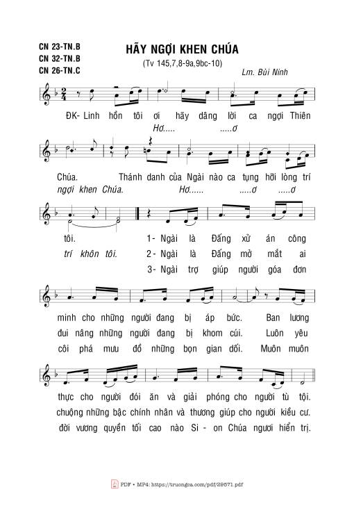 Thánh Vịnh 145, Hãy Ngợi Khen Chúa