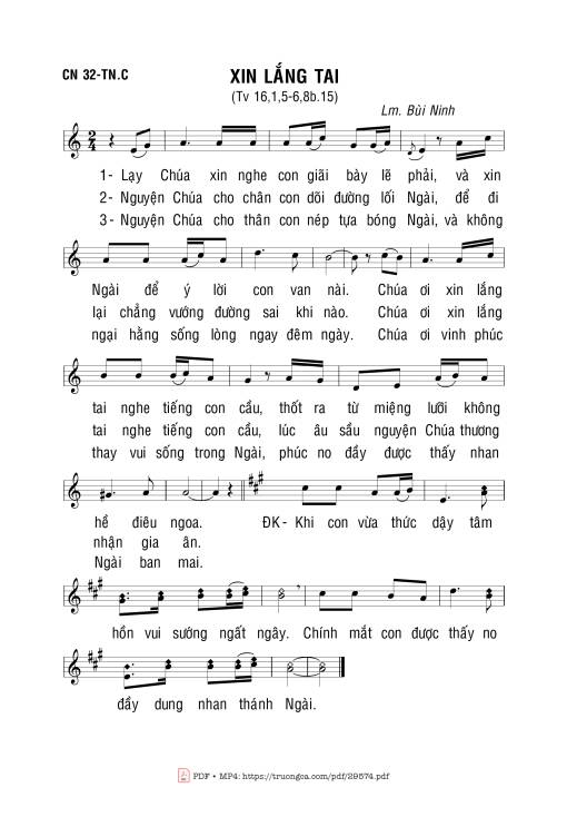 Thánh Vịnh 16, Xin Lắng Tai