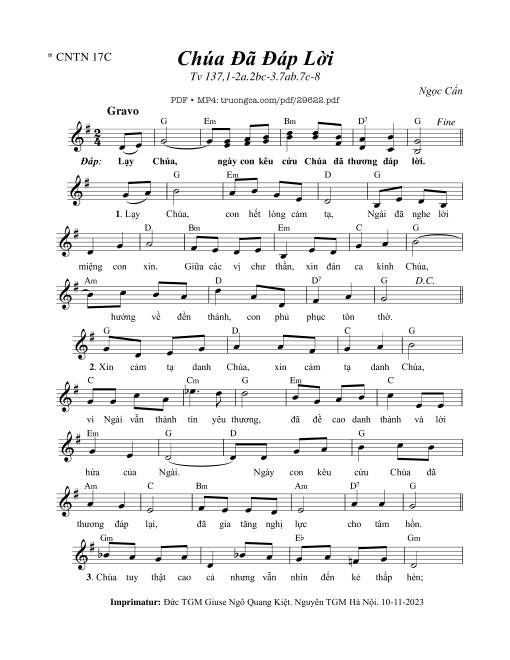 Thánh Vịnh 137 (Chúa Nhật 17C)