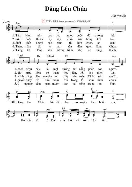 Dâng Lên Chúa - Hải Nguyễn