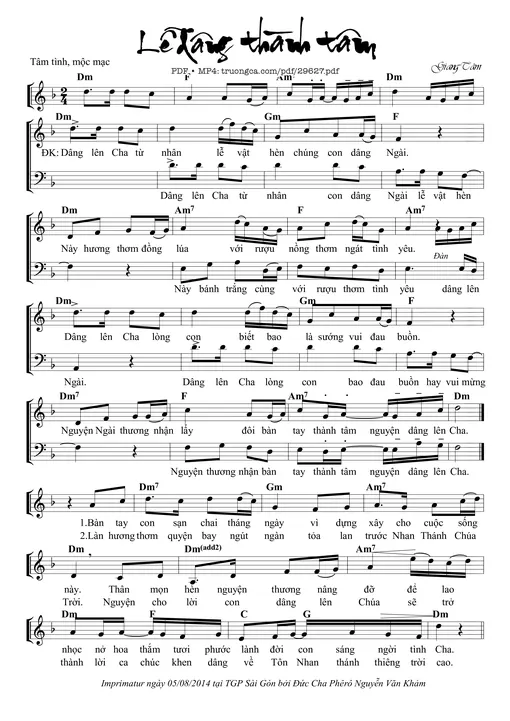 Lễ Dâng Thành Tâm