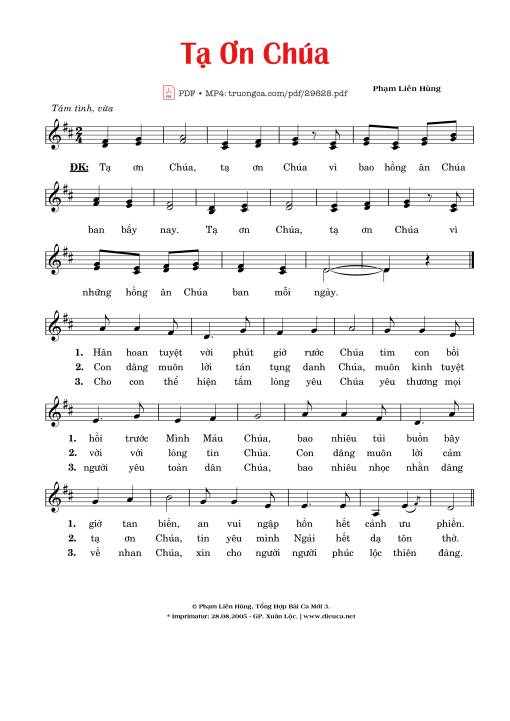Tạ Ơn Chúa - Phạm Liên Hùng