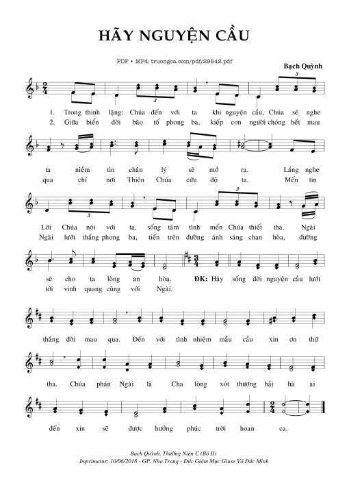 Hãy Nguyện Cầu - Bạch Quỳnh