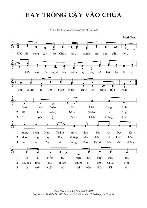 Hãy Trông Cậy Vào Chúa