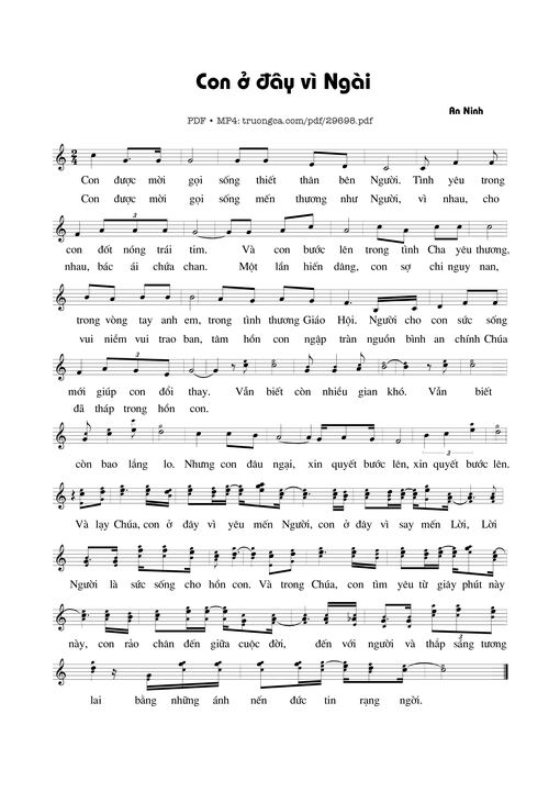 Con ở đây vì Người