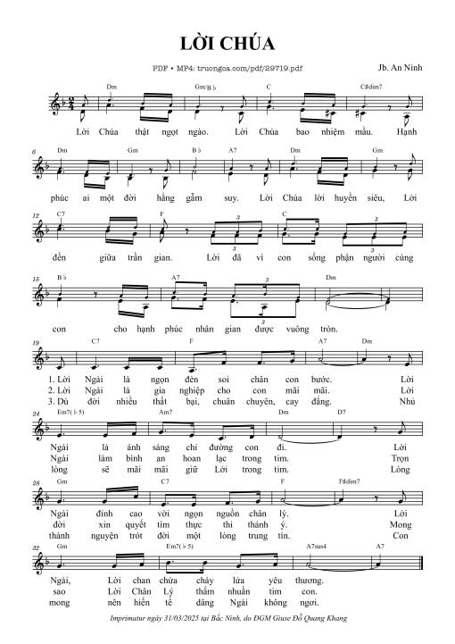 Lời Chúa - Jb. An Ninh
