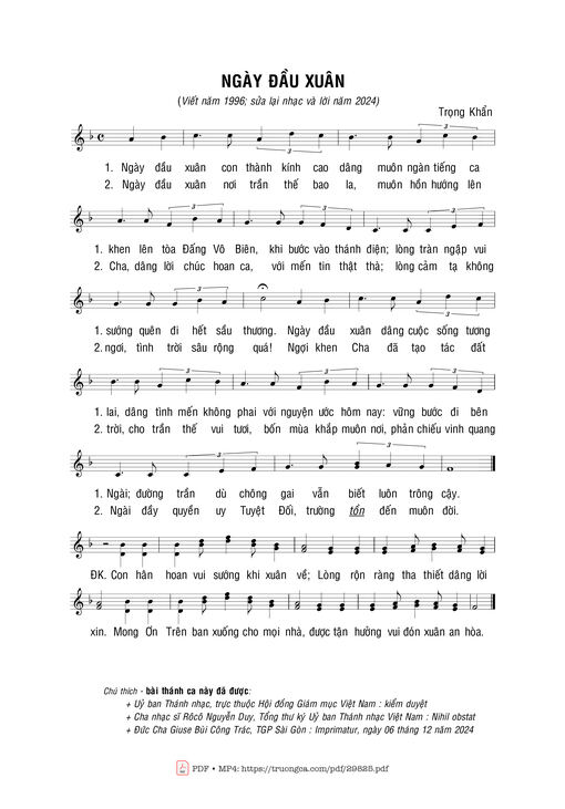 Ngày đầu xuân - Trọng Khẩn