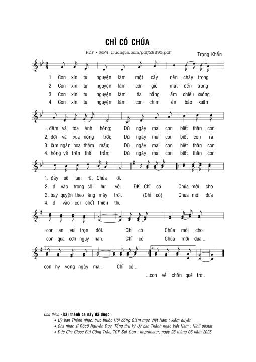 Chỉ có Chúa - Trọng Khẩn