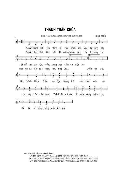 THánh Thần Chúa