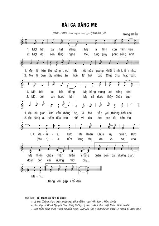 Bài ca dâng Mẹ