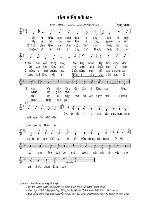 Tận hiến với Mẹ