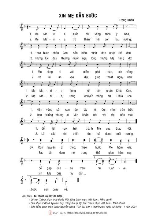 Xin Mẹ dẫn bước
