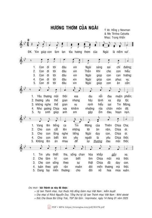 Hương thơm của Ngài