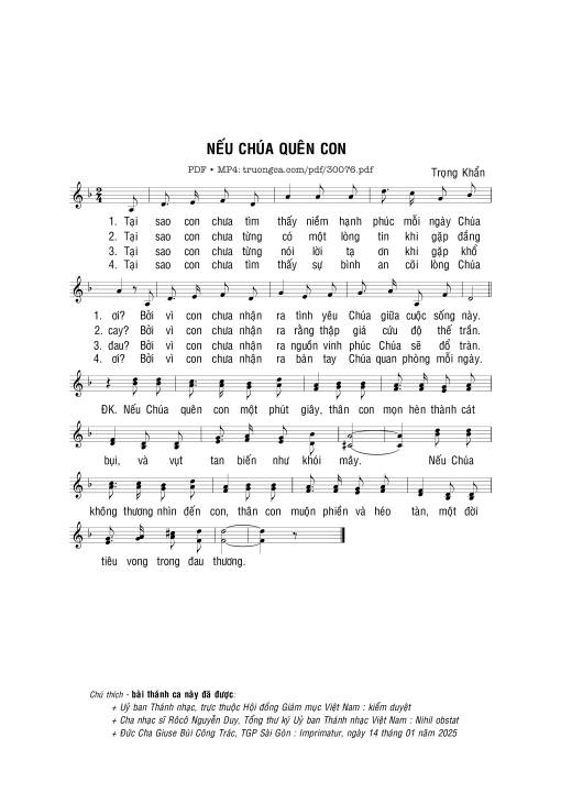 Nếu Chúa quên con