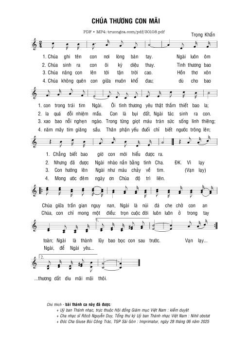 Chúa thương con mãi