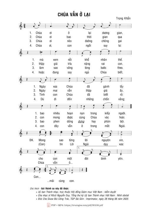 Chúa vẫn ở lại