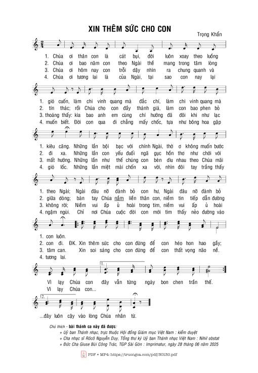 Xin Thêm Sức Cho Con