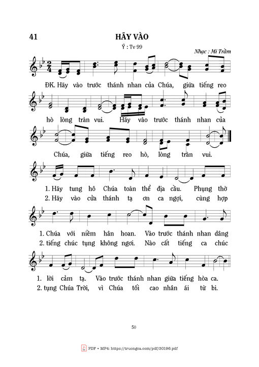 Hãy vào (Tv. 99) - Mi Trầm