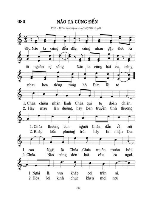 Sheet nhạc PDF bài Nào Ta Cùng Đến