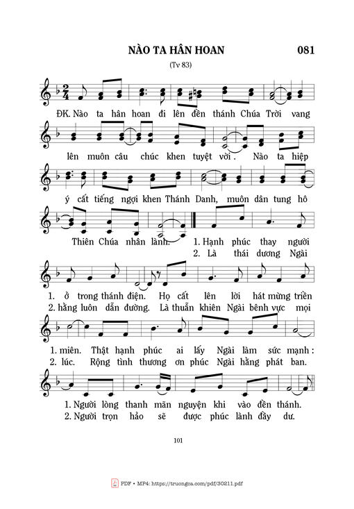 Nào ta hân hoan (Tv. 83)