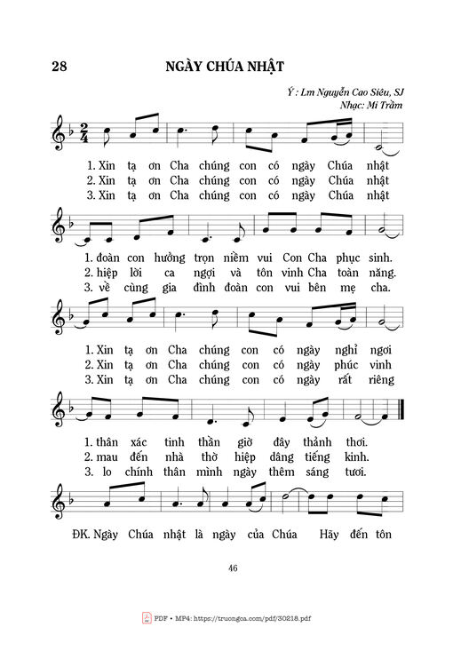 Ngày Chúa Nhật - Mi Trầm