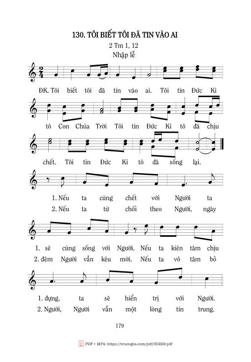 Sheet nhạc PDF bài Tôi Biết Tôi Đã Tin Vào Ai