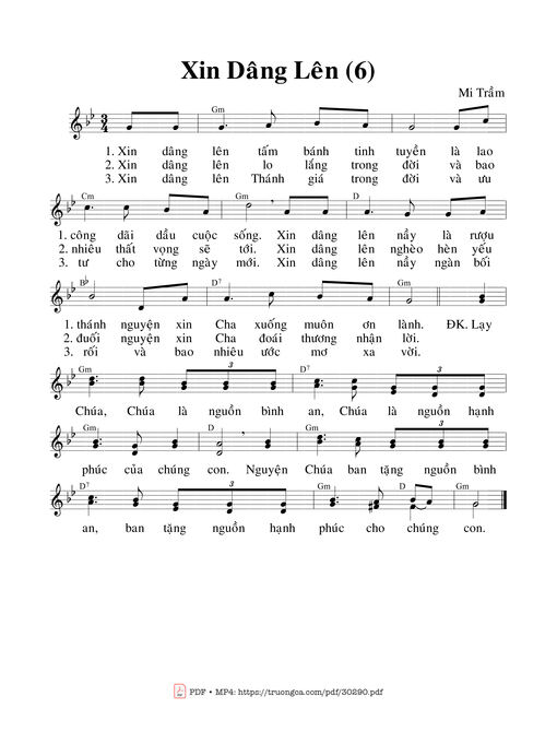 Xin dâng lên 6 - Mi Trầm