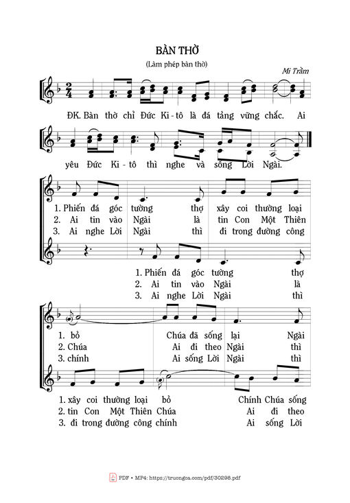 Bàn Thờ - Mi Trầm