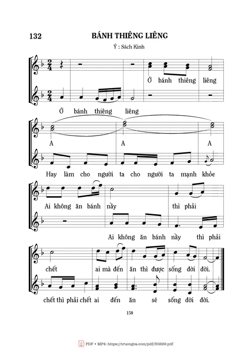 Sheet nhạc PDF bài Bánh thiêng liêng