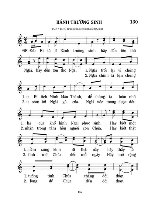Sheet nhạc PDF bài Bánh trường sinh