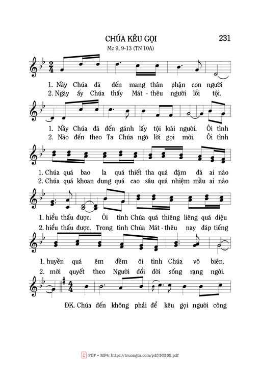 Chúa kêu gọi - Mi Trầm