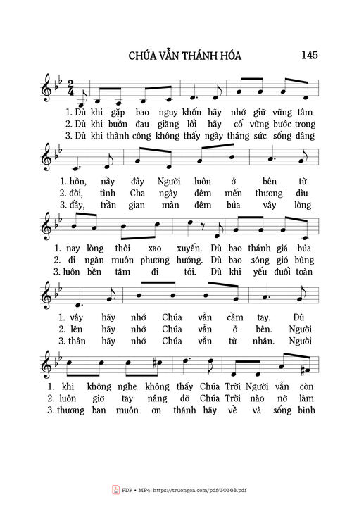 Chúa vẫn thánh hóa