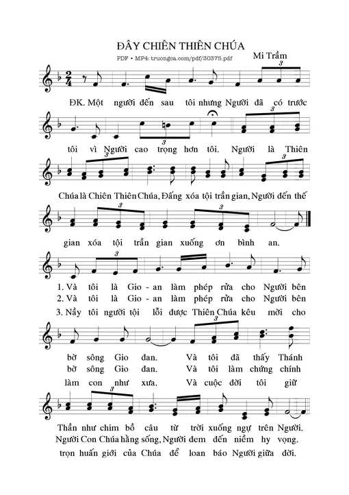 Sheet nhạc PDF bài Đây Chiên Thiên Chúa
