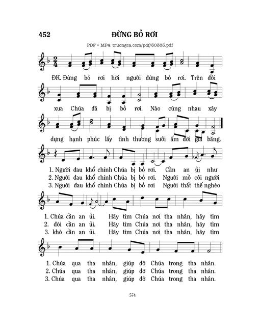 Sheet nhạc PDF bài Đừng bỏ rơi