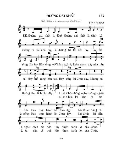 Sheet nhạc PDF bài Đường dài nhất