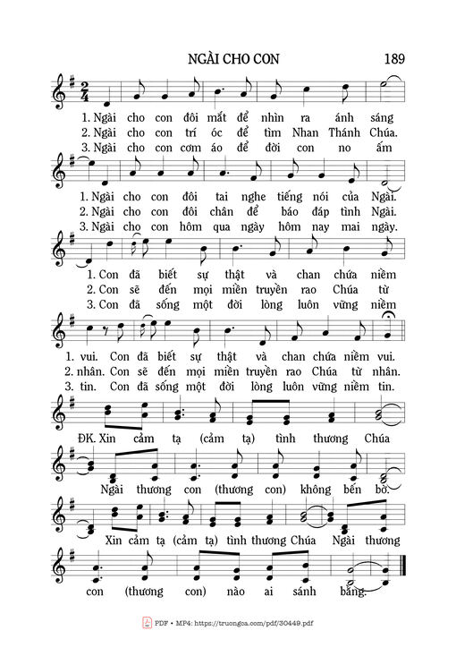 Ngài cho con - Mi Trầm